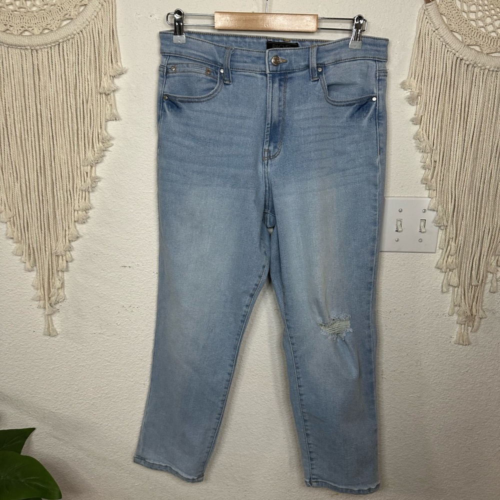 RACHEL Rachel Roy Light Wash Distressed Blue Jeans size 10